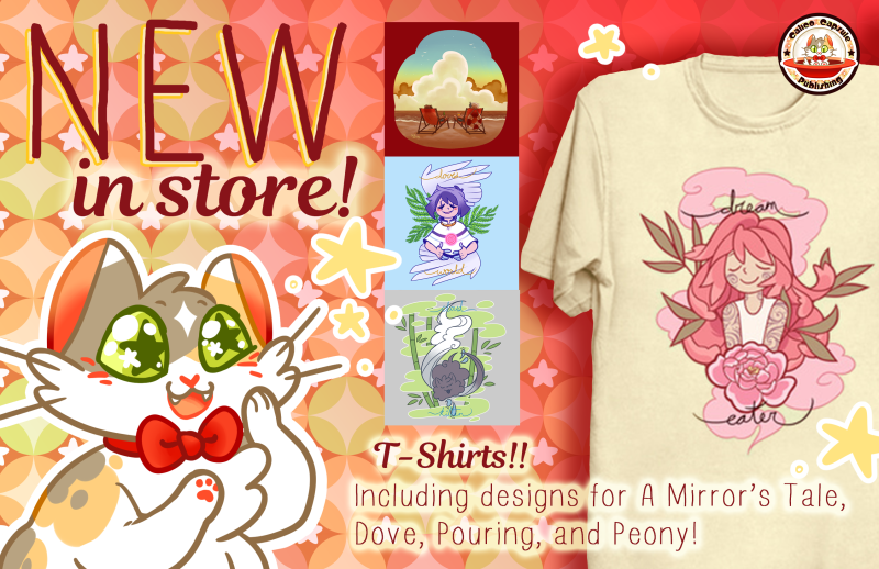 there's more shirt options if you go through the NeatoShop link in each listing! Including tank tops and up to 6XL if I remember correctly!