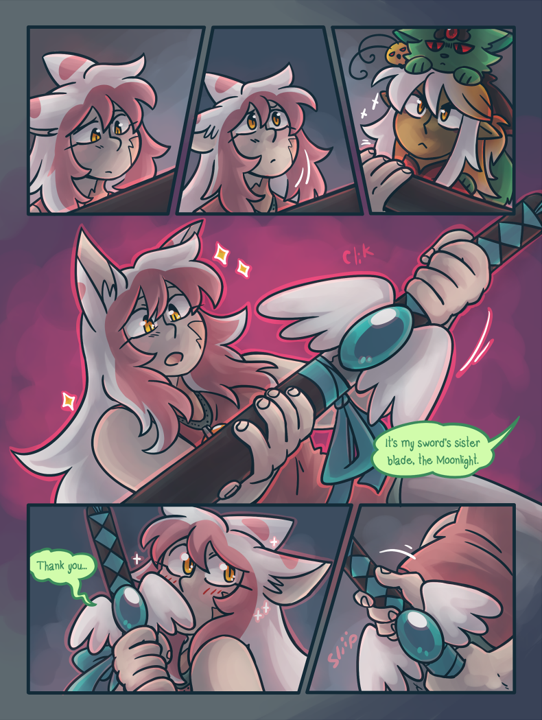 new sword! oh my GOD finally, finally the Moonlight is in. i can share those old fanarts now-